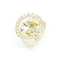 Goldair Gold Tone Ring With Clear Crystals