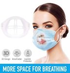 Face Mask Inner Support Bracket - More Space For Comfortable Breathing - Washable Reusable - 3 Pack