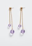Pendant Crystals Earrings - Gold