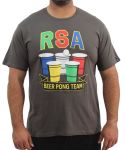Mens Printed Beer Pong Tee - 10XL Chcoal