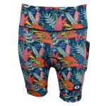 High Waist Ladies Cycling Shorts - Fancy Forest - Ladies M - 34