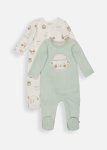 Sheep Island Fleece Sleepsuits 2 Pack