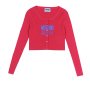 Cropped Logo Sweater -fuchsia
