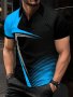 Men's Color Blocked Short Sleeve Lapel Golf Shirts Casual Style Slight Stretch Regular Fit Summer Tops Summer Golf Shirts