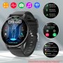 Smart Watch 3.53CM Full Touch Screen: With Sleep Tracker Wireless Call Pedometer Music Control 100+ Sport Modes Ai Control Games Fitness Smart Bracelet For