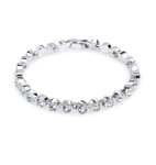 Jd Silver Bracelet With Crystals From Swarovksi