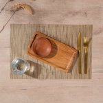 Placemat Woven Gold - 6 Pack