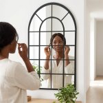 Decorative Metal Arched Wall Mirror