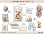Cot Duvet Bedding Teddy Bear Herringbone Eucalyptus Pennygum Neutral Set