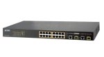 FGSW-1816HPS Planet 16-PORT 10 100TX 802.3AT Poe + 2-PORT Gigabit Tp sfp Combo Web Smart Ethernet Switch 5.35MPPS@64BYTES 240 Wa