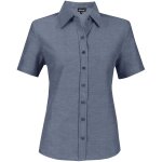 Ladies Short Sleeve Oxford Shirt Navy