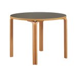 Mika Round Black Top Wooden Dining Table - 120CM