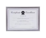 A4 Certificate Frame Antique Silver