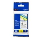 Brother 6MM X 8M TZE-211 Black On White 6MM Laminated Tape