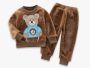 80CM Kids' Teddy Bear Print Plush Two-piece Set