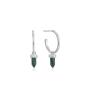 Malachite Point Pendant Small Hoop Earrings