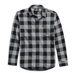 Men’s Flag Label Plaid Shirt