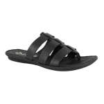 Maroua 3 Strap Leather Push In Sandal - Black - 8