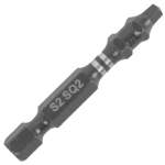 Tork Craft Impact Square Recess Power Bit NO.2X50MM 2PK SQ2