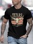 Texas Graphic Men's Short Sleeve T-Shirt Comfy Stretchy Trendy Tees For Summer Casual Daily Style Fashion Clothing