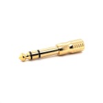 Cyberdyne CZK-536 3.5MM Stereo Female To 6.35MM Stereo Male Adaptor Gold