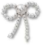 Silver Beaded Bow Jibbitz - Multi Osfa