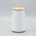 White Ceramic Storage Canister - Large 8.5 X 15.5CM