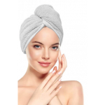 Super Absorbent Fast Hair Drying Microfiber Cap Grey