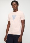 Guess Short Sleeve Cn Small Triangle Logo Tee - Dolly Pink