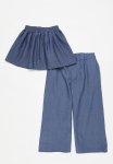 PoP Candy Denim Top And Pant Set - Blue