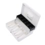 Metal Cash Register With Key Lock-portable Money Organizer Box White
