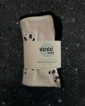 New Xoxo White Receiving Blanket With Black Pandas
