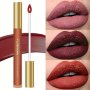 Velvet Matte Finish Liquid Lipstick - Long-lasting Waterproof & Moisturizing Lip Glaze In Rich Shades Of Brown Pink Purple Red