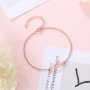 CBA104704RG - Rose Gold Plated Sterling Silver Name Bracelet
