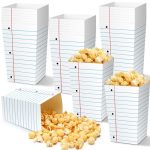 Harloon 24 Pcs Back To School Notebook Candy Boxes Teacher Gift Bags Bulk Popcorn Holders School Party Favors Welcome Classroom