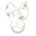 Babes & Kids Little Acorn African Animals Silicone Teether Grey Or White - White Fleece