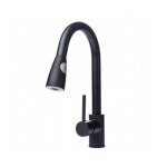 - Large Spout Swivel Mixer Taps Blackened Brass