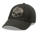 Women’s Willie G Bling Skull Ballcap – Harley Black