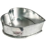 Galvanized Baking Pan 6 Heart 5CM Height