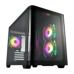 Fsp S380 Argb Curved Tempered Glass Steel Black Micro-atx Mini-tower Chassis