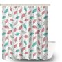 Waterproof Fabric Bath Room Curtain Tropical Shower Curtain With Hooks