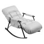 Rocking Chair With Adjustable Backrest For Indoor Lounge - Light Grey