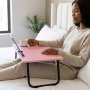 Ergonomic Folding Computer Desk - Sky Blue