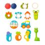 12 Pieces Baby Rattle Toys Shakers Teething Toys Soothing Teethers For Infant