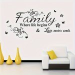 New English Proverbs Family Wall Stickers Living Room Bedroom Entryway Hallway Removable Decorative Stickers Painting