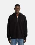 G-star Raw Script Half Zip Black Hooded Sweatshirt - XXL Black