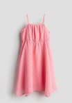 Asymmetric Chiffon Dress - Pink Patterned