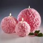 1PC 3D Round Rose Ball Candle Making Silicone Mold Diy Flower Cluster Rose Ice Tray Ball Silicone Mold Handcraft Mold For Diy Home Decoration