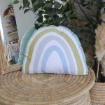Shaped Pillow Rainbow Eucalyptus Owl Set