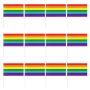 Home Decor Hand Held Party Lgbtq Pride Flags Set Of 12 30CM
